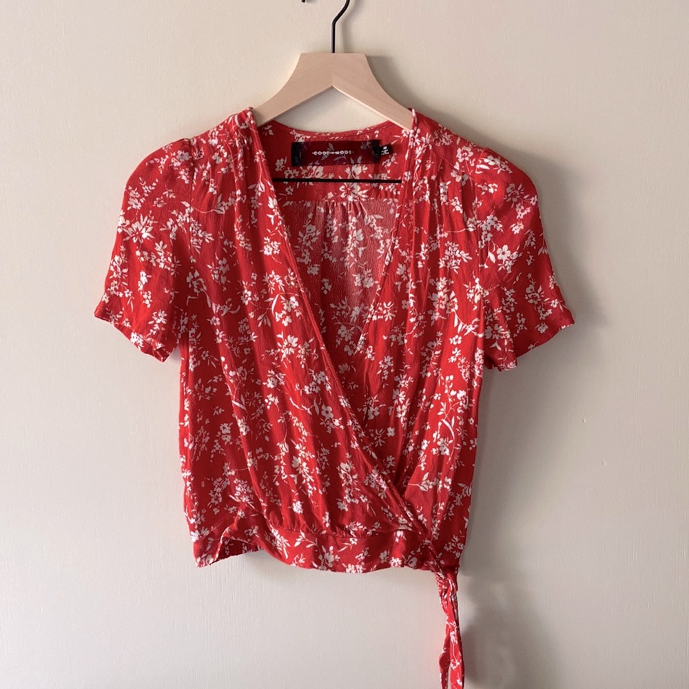 Surplice blouse